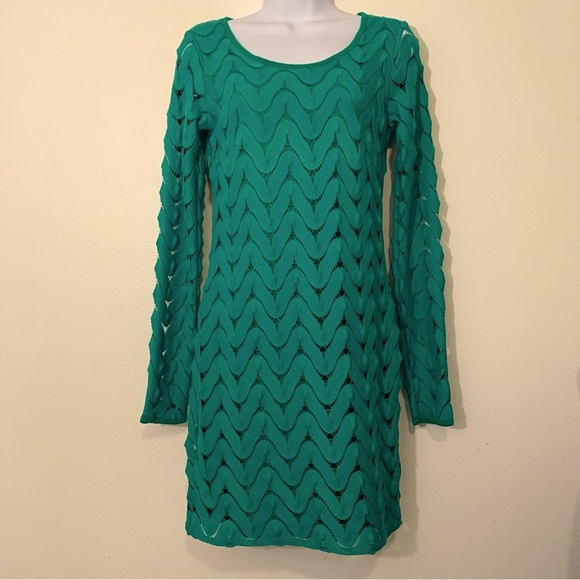 Free People Ladies Size XSmall Green Long Sleeve Dress - Picture 2 of 10